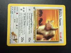 Pokemon Card WOTC 1999 1st Edition Blaine's Tauros 64/132 Gym Heroes - VLP - Image 1