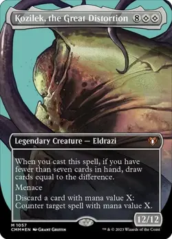 Kozilek, the Great Distortion - Textured Foil Extended Art CMM NM MTG - Image 1
