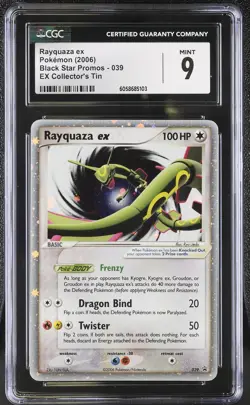 CGC 9 MINT Rayquaza ex 2006 Black Star Promos 039 Holo Pokemon Card - Image 1