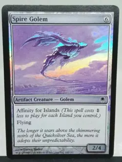 MTG - Darksteel - Spire Golem - Foil - NM Magic the Gathering card FREE SHIPPING - Image 1