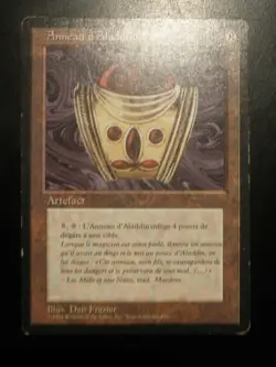 mtg magic Anneau d'Aladdin MISPRINT 3rd edition FBB French Aladdin's Ring 1994 - Image 1