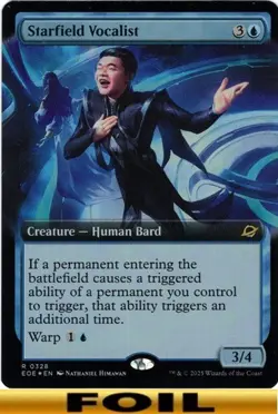 1x - Starfield Vocalist - FOIL EXTENDED ART - Edge of Eternities - NM MTG - Image 1