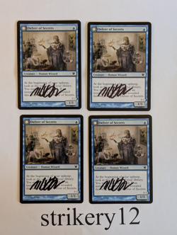 4x Delver of Secrets - Innistrad - Double Signed by Artist Nils Hamm - MTG - Image 1
