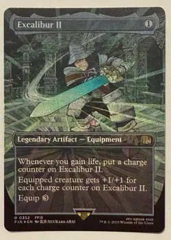 Excalibur II Borderless Foil - Final Fantasy MTG - Image 1
