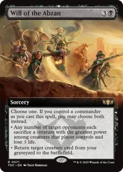 MTG English Will of the Abzan (Extended Art) NM Normal - Image 1