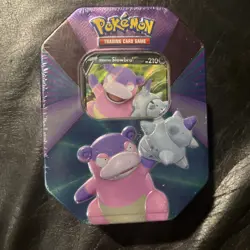 Pokemon V Force Galarian Slowbro V Foil TCG Tin 820650808401 - Image 1