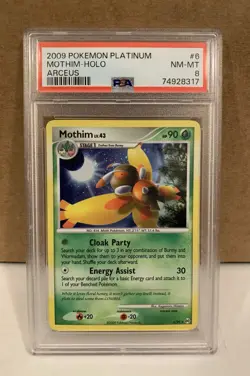 Pokemon TCG Mothim Holo 2009 Platinum Arceus 6/99 PSA 8 - Image 3