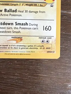 2021 Pokemon SWSH #137 Light Toxtricity Holo NM-MT/+ - Image 2