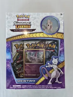 🔥 Pokemon TCG Shining Legends Mewtwo Pin Collection New Factory Sealed 🔥 - Image 1