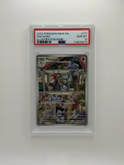 PSA 10 Gem Mint Machoke Illustration Rare 177/165 - 2023 Pokemon Mew EN - Image 1