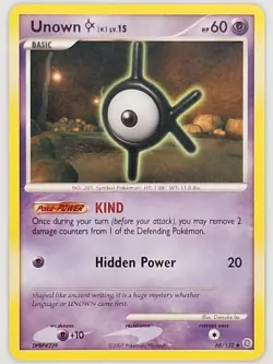 Unown K 68/132 Pokemon - Diamond and Pearl Secret Wonders LP - Image 1