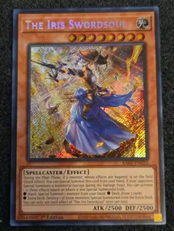 Yugioh The Iris Swordsoul Platinum Secret Rare RA01-EN023 1st NM - Image 1