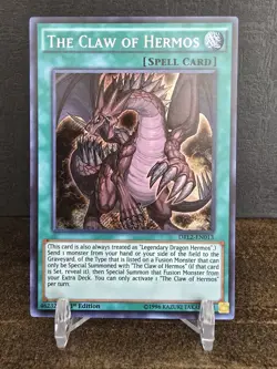 Yugioh The Claw Of Hermos DRL2-EN013 Secret Rare 1st Ed NM - Image 1