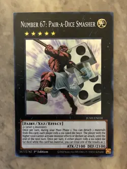 Yugioh! TCG - Number 67: Pair-a-Dice Smasher - Super Rare - JUSH-EN058 - Justice - Image 1