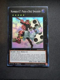 Yugioh! TCG - Number 67: Pair-a-Dice Smasher - Super Rare - JUSH-EN058 - Justice - Image 1