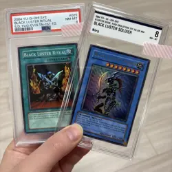BRG8 PSA8 Yugioh SYE-024 Black Luster Soldier Black Luster Ritual Ultra 1st Set - Image 1