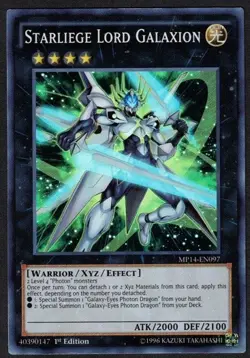 Yugioh Starliege Lord Galaxion MP14-EN097 Super Rare 1st Ed - LP - Image 1