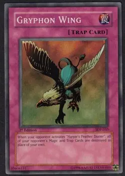 Yugioh Gryphon Wing SDP-050 Super Rare 1st Ed - LP - Image 1