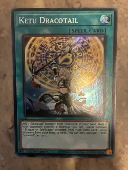 Yugioh! TCG - Ketu Dracotail - JUSH-EN008 - Super Rare - Justice Hunters - 1st - Image 1