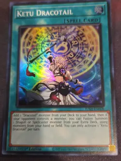 Yugioh! TCG - Ketu Dracotail - JUSH-EN008 - Super Rare - Justice Hunters - 1st - Image 1