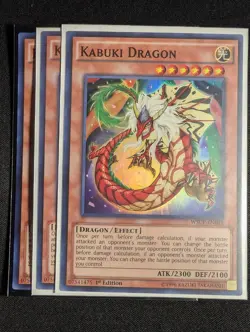 Yugioh - 3x Kabuki Dragon WSUP-EN049 1st Edition Super Rare NM - Image 1