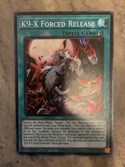 Yugioh! TCG - K9-X Forced Release - Super Rare - JUSH-EN039 - Justice Hunters - Image 1