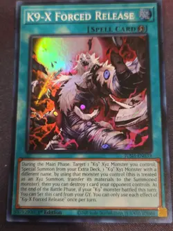 Yugioh! TCG - K9-X Forced Release - Super Rare - JUSH-EN039 - Justice Hunters - Image 1