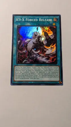 Yugioh! TCG - K9-X Forced Release - Super Rare - JUSH-EN039 - Justice Hunters - Image 1