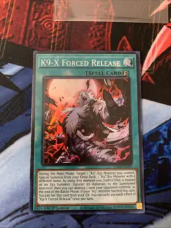 Yugioh! TCG - K9-X Forced Release - Super Rare - JUSH-EN039 - Justice Hunters - Image 1