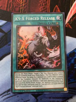 Yugioh! TCG - K9-X Forced Release - Super Rare - JUSH-EN039 - Justice Hunters - Image 2
