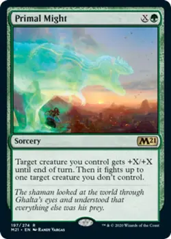 Primal Might - Foil x1 NM Magic the Gathering 1x Magic 2021 mtg card - Image 1