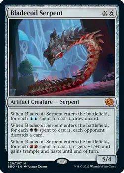 Bladecoil Serpent - Foil x1 NM Magic the Gathering 1x The Brothers' War mtg card - Image 1