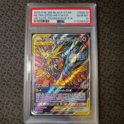 Pokemon Moltres Zapdos Articuno GX Hidden Fates Black Star Promo SM210 PSA 10 - Image 1