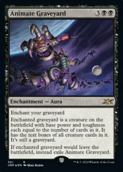 Animate Graveyard - Galaxy Foil x1 NM Magic the Gathering 1x Unfinity mtg card - Image 1