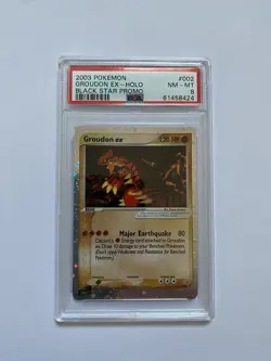 Pokemon Groudon EX Black Star 2003 Promo #002 PSA 8 - Image 1