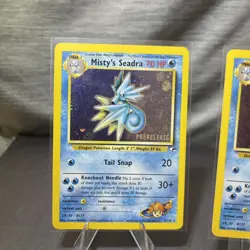 2X- Misty's Seadra Holo/Foil PRERELEASE 9/132 Pokemon TCG Gym Heroes Card Rare - Image 2