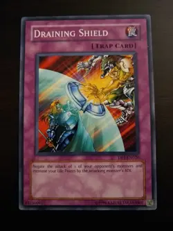 YU-GI-OH! Draining Shield. DP1-EN026. Common Trap Card. TCG CCG Yugioh - Image 1