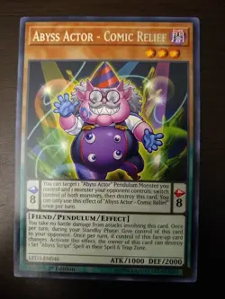 YU-GI-OH! Abyss Actor-Comic Relief. LED3-EN046. 1st Edition Rare Card. TCG CCG - Image 1
