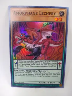 YU-GI-OH! Amorphage Lechery. FIGA-EN055. 1st Edition Super Rare Card. TCG CCG - Image 1