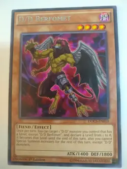 YU-GI-OH! D/D Berfomet. DOCS-EN010. 1st Edition Rare Card. TCG CCG Yugioh - Image 1