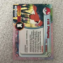 #16 Pidgey, Pokemon TCG Red Logo Topps TV Animation Edition, Reg, NM - Image 2