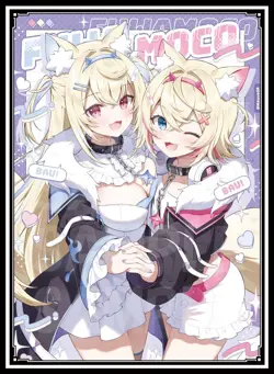 VTuber hololiveEN Mococo Abyssgard Fuwawa Abyssgard doujin Card Sleeve Protector - Image 1