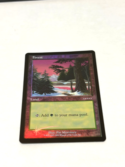 MTG Forest PROMO FOIL 2001 Ice Age Arena League Land NM #SMAGIC-25 - Image 1