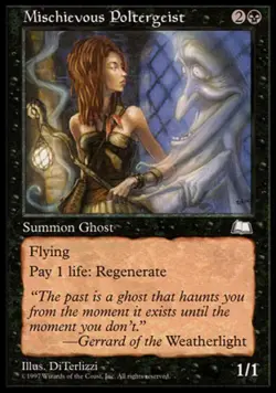 Mischievous Poltergeist - Medium Play MTG Weatherlight - Image 1