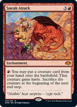 MTG English Sneak Attack NM Normal Dominaria Remastered - Image 1
