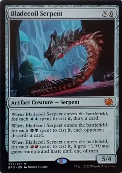 229/287 BLADECOIL SERPENT MYTHIC THE BROTHERS' WAR MAGIC MTG - Image 1