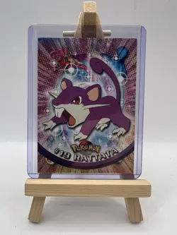 1999 Topps Pokemon TV Animation Edition Rattata #19 Green Topps Logo LP - Image 1