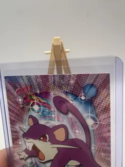 1999 Topps Pokemon TV Animation Edition Rattata #19 Green Topps Logo LP - Image 3