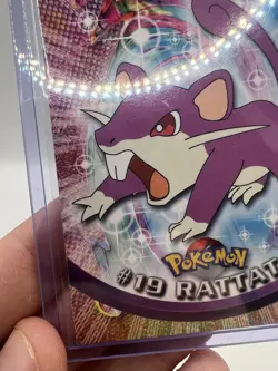 1999 Topps Pokemon TV Animation Edition Rattata #19 Green Topps Logo LP - Image 4