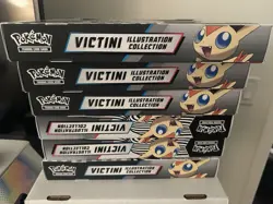 LOT OF 6 Pokemon Black Bolt White Flare Victini Illustration Collection IN HAND - Image 1